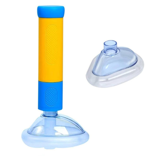 1 Set Portable Anti-choking Device Heimlich First Aids Kit Suction Tool Airway Clear Travel & Home Safety Kit for Emergency Two Mask for Adult and Kids