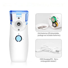 Portable Nebulizer, Smart Digital Mesh Nebulizer for Adult and child, 2-Speed Settings, Self-Cleaning Function