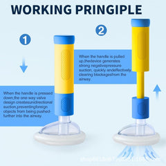 1 Set Portable Anti-choking Device Heimlich First Aids Kit Suction Tool Airway Clear Travel & Home Safety Kit for Emergency Two Mask for Adult and Kids