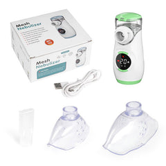 Handheld Rechargeable Digital Display Mesh Nebulizer | Quiet Portable Inhaler for Adults & Kids