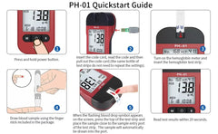 50pcs Test Strips PH01 Hemoglobin Analysis Hb Analyzer Anemia