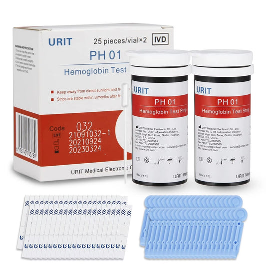 50pcs Test Strips PH01 Hemoglobin Analysis Hb Analyzer Anemia