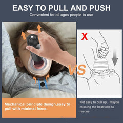 Angeer Portable Home Anti-choking Device Kit  Heimlich First Aid Anti-Choke Training Equipment Respiratory Tract Cleaning Tool Suction Tool Airway Clear Throat Negative Pressure Aspirator