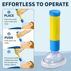 1 Set Portable Anti-choking Device Heimlich First Aids Kit Suction Tool Airway Clear Travel & Home Safety Kit for Emergency Two Mask for Adult and Kids