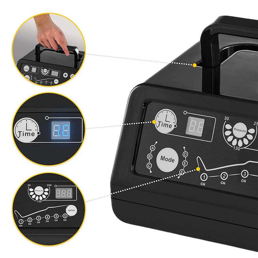 Leg Massager Air Compression Massager Air Wave Pressure Massage Device with 6 Chambers