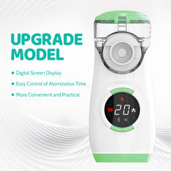 Handheld Rechargeable Digital Display Mesh Nebulizer | Quiet Portable Inhaler for Adults & Kids