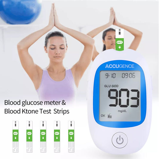 Fast Test Blood Ketone Meter Kit for Keto Diet with Ketone Monitor Strips with 30pcs Test Strips