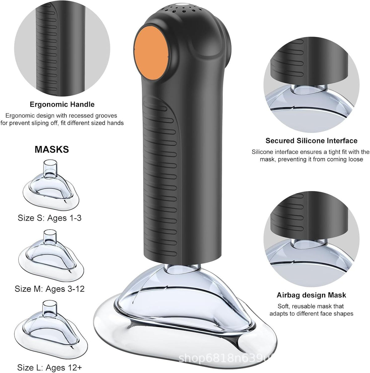 Angeer Portable Home Anti-choking Device Kit  Heimlich First Aid Anti-Choke Training Equipment Respiratory Tract Cleaning Tool Suction Tool Airway Clear Throat Negative Pressure Aspirator