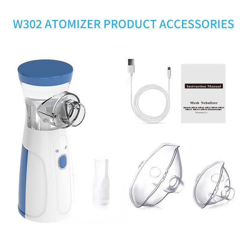 Mesh Nebulizer – Portable Ultrasonic Mesh Nebulizer for Adults & Kids, Handheld Nebulizer for Home, Office or Travel Use with Fine Mist Output, Quiet Operation and Easy Auto-Clean Function