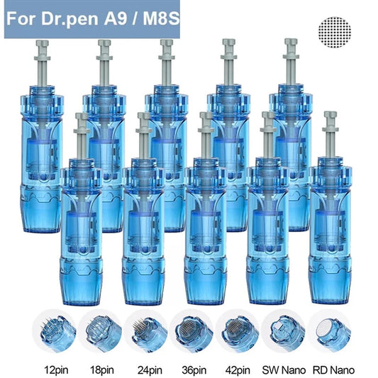 Disposable Microneedling Pen Cartridges Cartridge Needling 12/18/24/42/Nano Needle Fit on Dr pen M8S /A8S/ A9