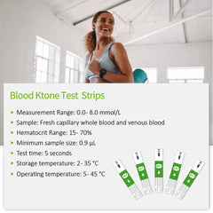 Fast Test Blood Ketone Meter Kit for Keto Diet with Ketone Monitor Strips with 30pcs Test Strips