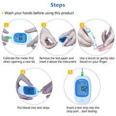 Fast Test Blood Ketone Meter Kit for Keto Diet with Ketone Monitor Strips with 30pcs Test Strips
